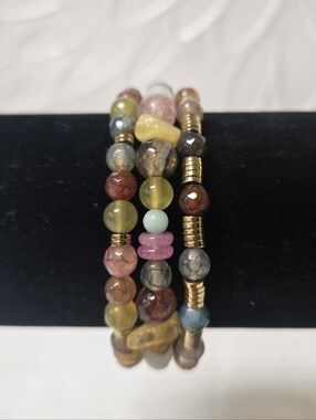 "Delilah" Handcrafted Vintage Beaded Wrap Bracelet 13